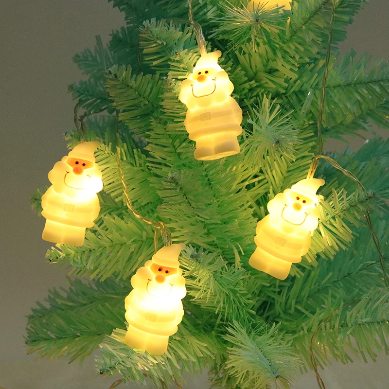 Рождественская гирлянда с Санта Клаусом уличная светодиодная светящаяся на