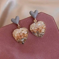 2021 love earrings new korean temperament hypoallergenic tiny ear studs fashion simple heart exquisite high quality earrings
