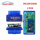 Сканер OBD2 ELM327 PIC18F25K80 с двойной печатной платой ELM 327 Bluetooth-совместимый кабель V1.5 OBDII для удаления ошибок двигателя Бесплатная доставка