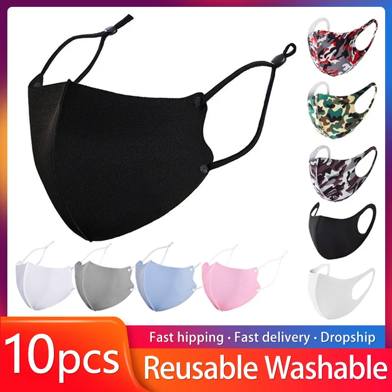 Маски для лица взрослых и детей Многоразовые моющиеся маски рта из аниме ткани