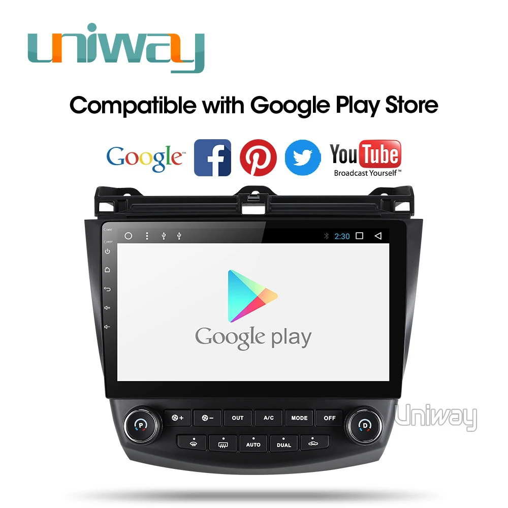 Uniway AYG1071 2G + 32G android 8 1 автомобильный dvd для Honda Accord 7 2003 2004 2005 2006 2007 Радио Видео плеер