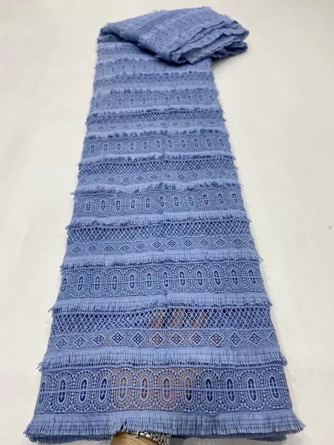 

New arrival latest design Big red France mesh lace hot sell net lace for woman dress 2021 Embroidered Water Soluble Lace fabric