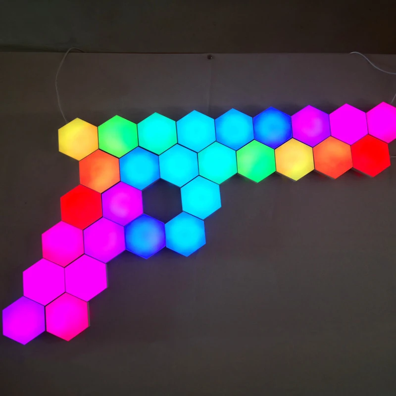 

LED DIY Hexagonal Wall Lamp Bedroom Decor Night Light Quantum Lamps for Home Decoration Honeycomb Lights