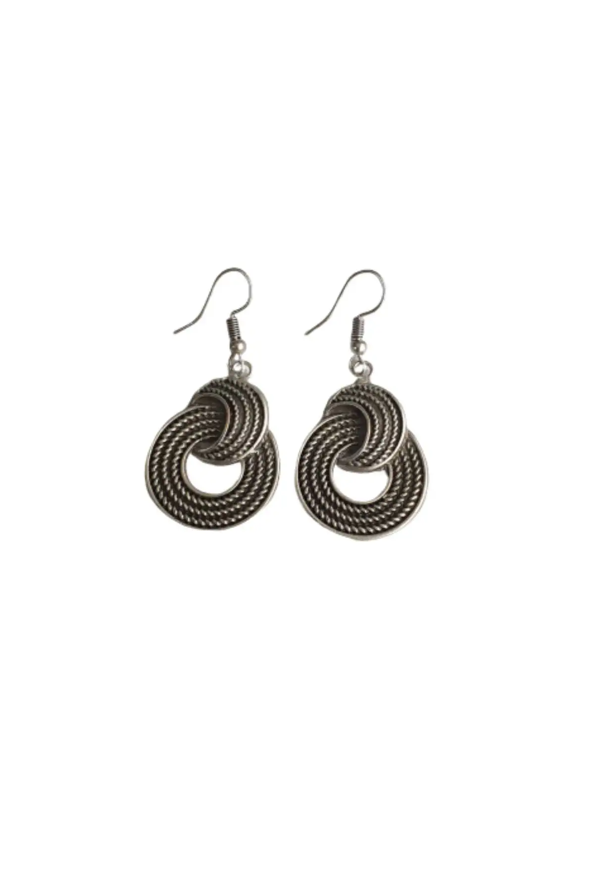 

Silver Plated Antique Mesh Earrings