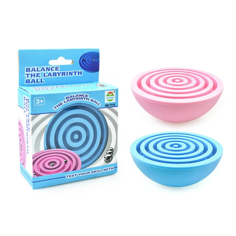 

New Intellect Ball 3D Puzzle Ball Labyrinth Maze Puzzle Toy Sphere Challenging Barriers Game Brain Tester Balance Training