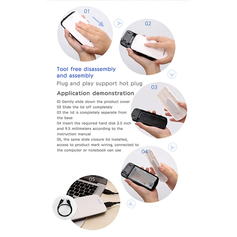 Портативный внешний жесткий диск Acasis переносной чехол для жесткого диска 2 5