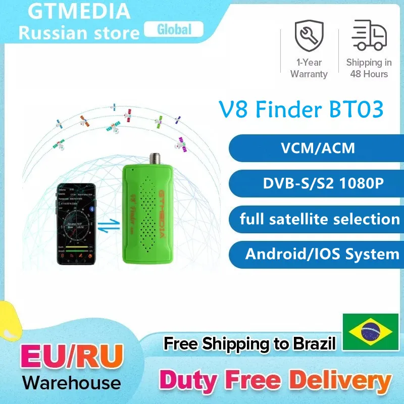 

GTmedia V8 Finder BT03 Freesat V8 Finder BT01 Satellite Finder Meter With Android App for DVB-S2 Russain digi Satellite Receiver