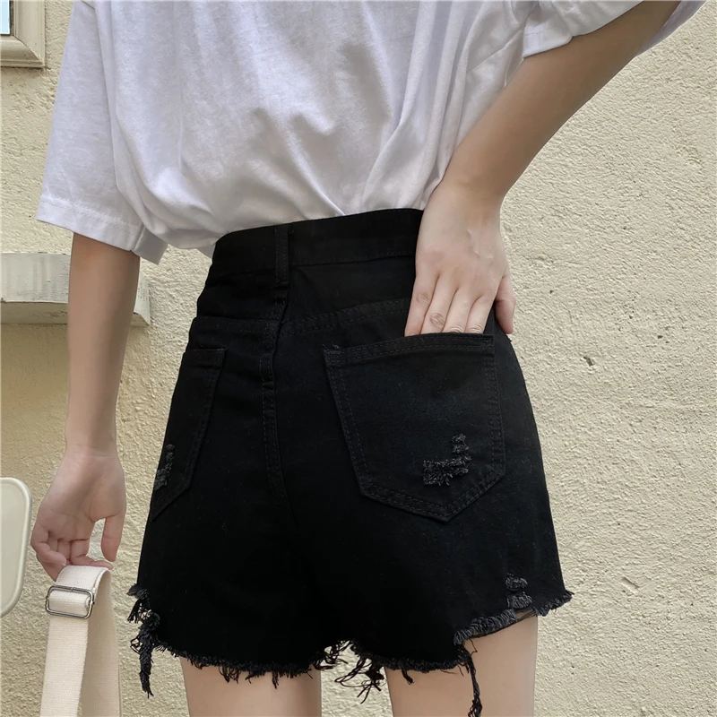 

Denim Shorts for Women 2020 New Summer High Waist Slimming Thin Loose Burrs Outer Wear Wide Leg Hot Pants Ins Fashion
