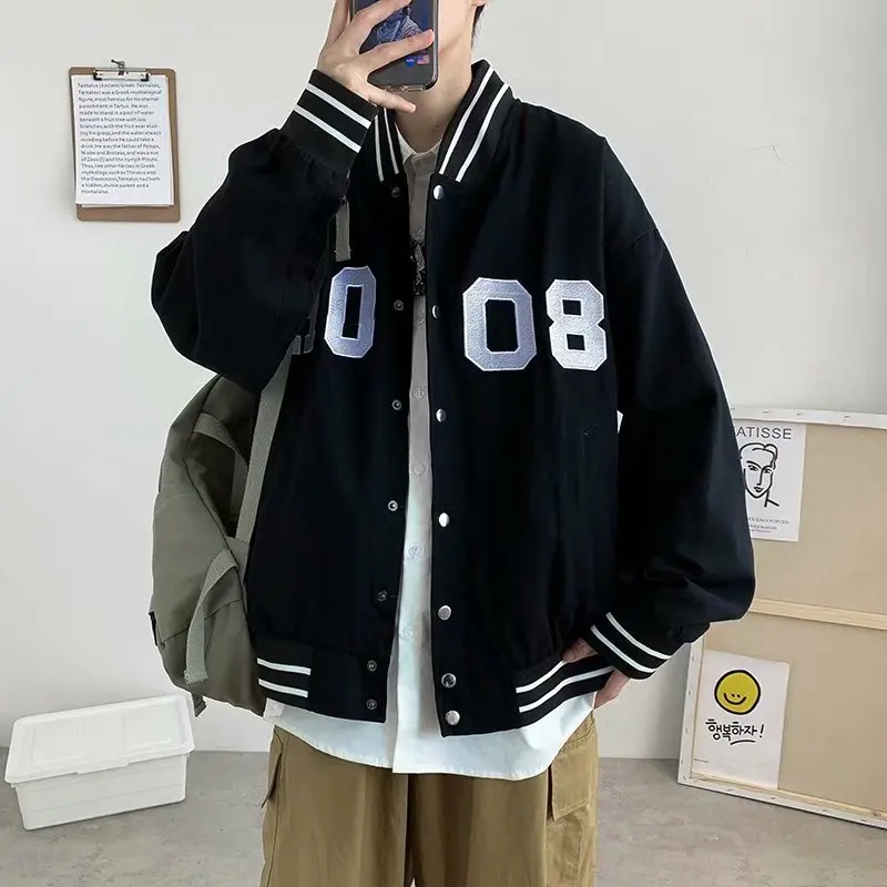 

2020 new jacket male Hong Kong style loose Korean style trend ins casual all-match handsome sports baseball uniform jacket