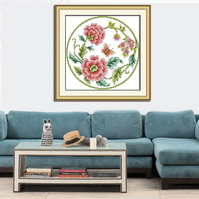 Набор для вышивки цветы в цветах 14 шт.|cross stitch dmc|cross setstitching kit cross |