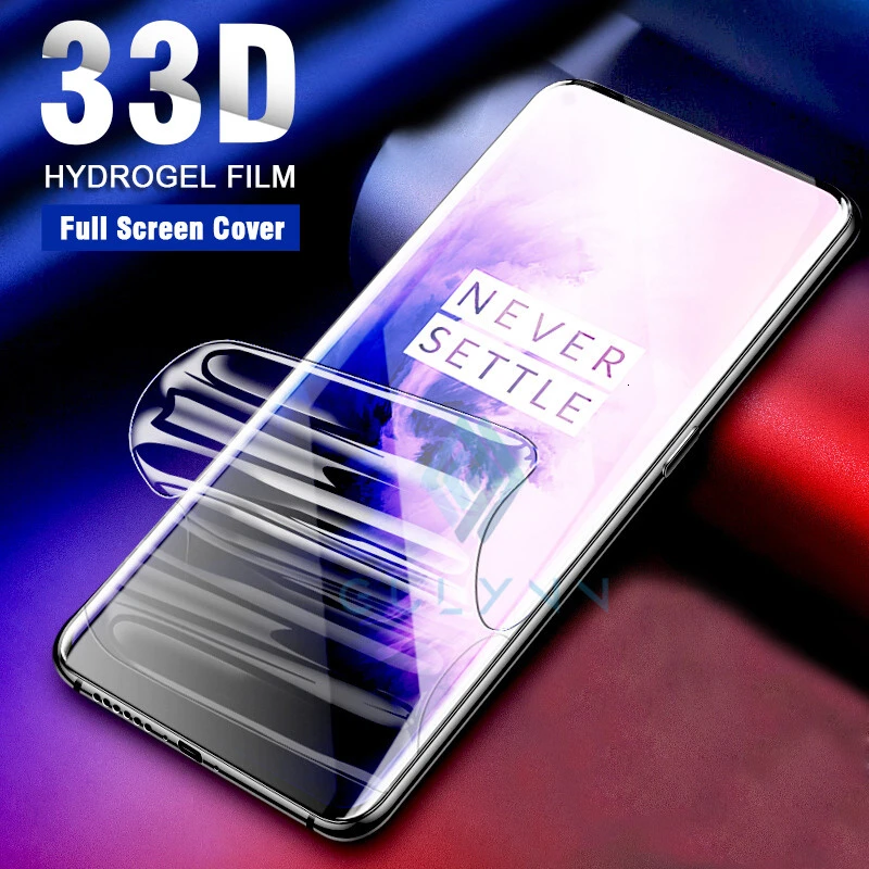 3D изогнутая кромка настоящая Гидрогелевая пленка для Oneplus 8 7 Pro 5 6T 6 5T Защита