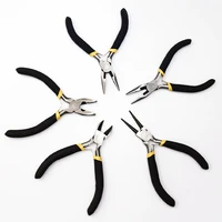 5inch black needle nose pliers round nose cutting vise diagonal vice diy jewellery assist clamping tool leather craft pinchers