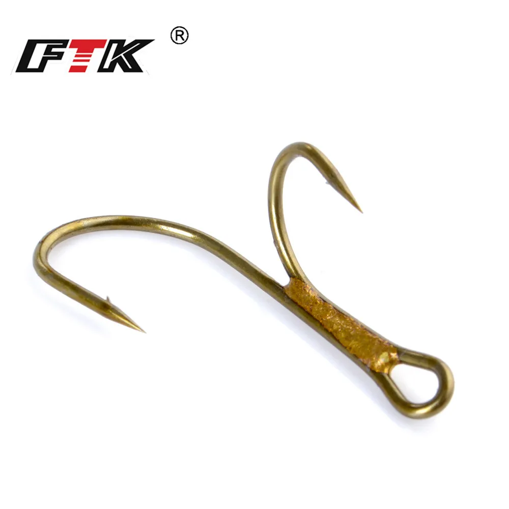 Fish King 20 шт. золотые двойные рыболовные крючки с бородкой рыба щука мертвая