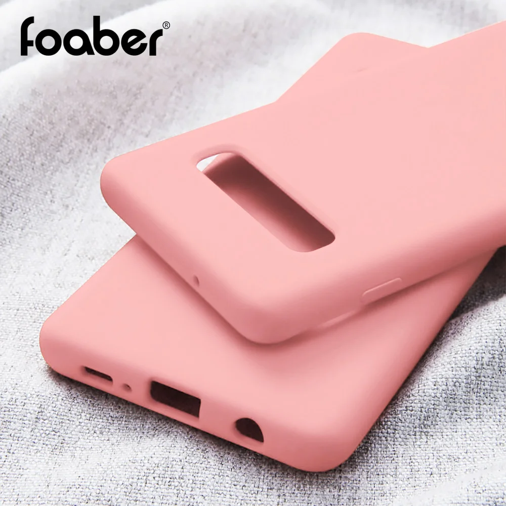 For Samsung S10 case silicone back cover galaxy plus note9 hard phone Full protective luxury S9plus 100% original |