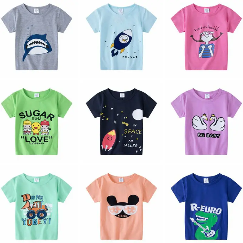 Футболка с мультяшным принтом для маленьких мальчиков летние детские футболки и