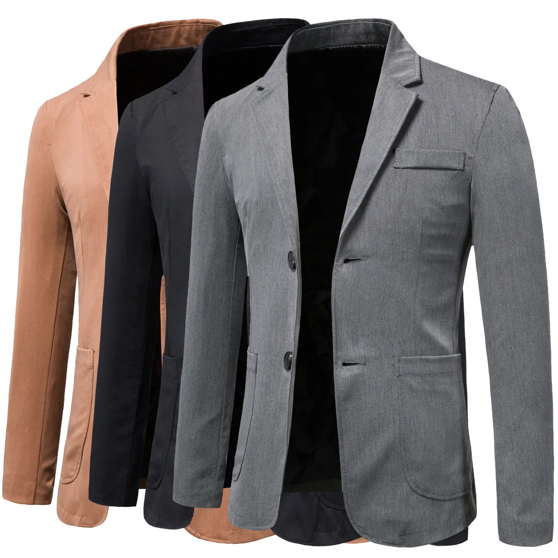 

Spring Autumn Casual Male Blazer Fashion Social Suit Jacket Black Long Sleeve Mens Button Up Top Suit Blazer Oversize 4xl 5xl