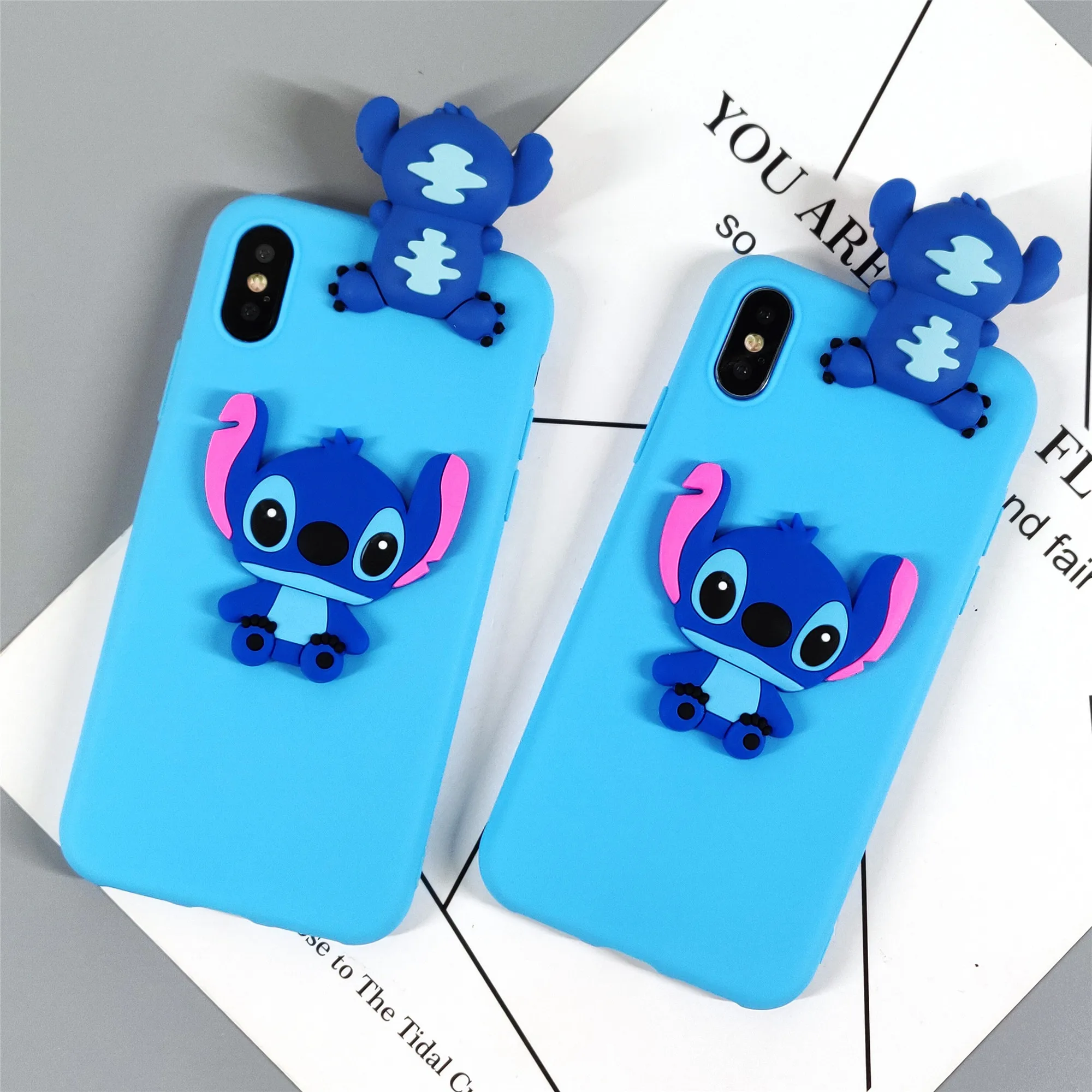 Мультяшный 3D Ститч кукла Минни силиконовый чехол для телефона для huawei P30 Pro P20 P10 Lite P9 P Smart Nova 3 4 Мягкий чехол из ТПУ ярких цветов