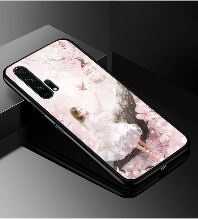 27 Для huawei Nova 5 T чехол Nova5T PC Пластиковый стеклянный чехол для телефона черный ТПУ бампер чехол для huawei Nova 5 T Nova 5 T чехол - Цвет: 27