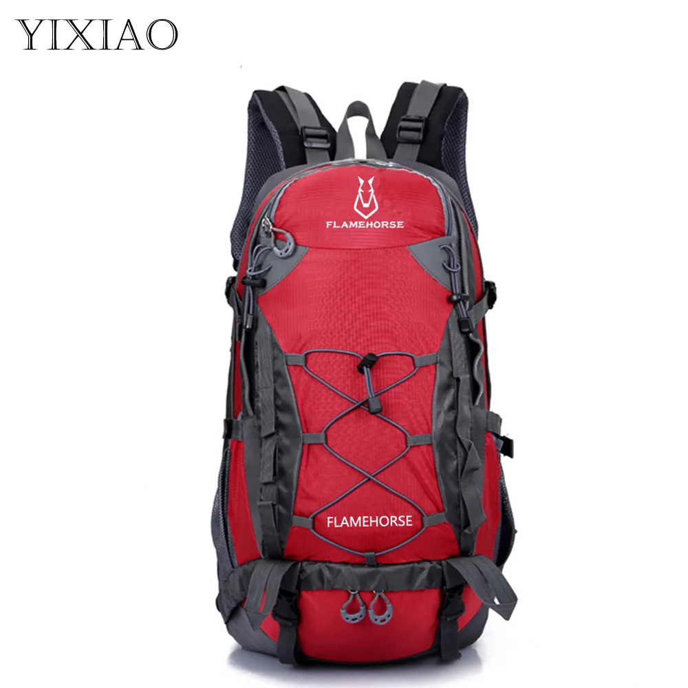 YIXIAO 50L Outdoor Waterproof Backpacks Hiking Camping Trekking Travel Rucksacks For Men Women Breathable Nylon Knapsack