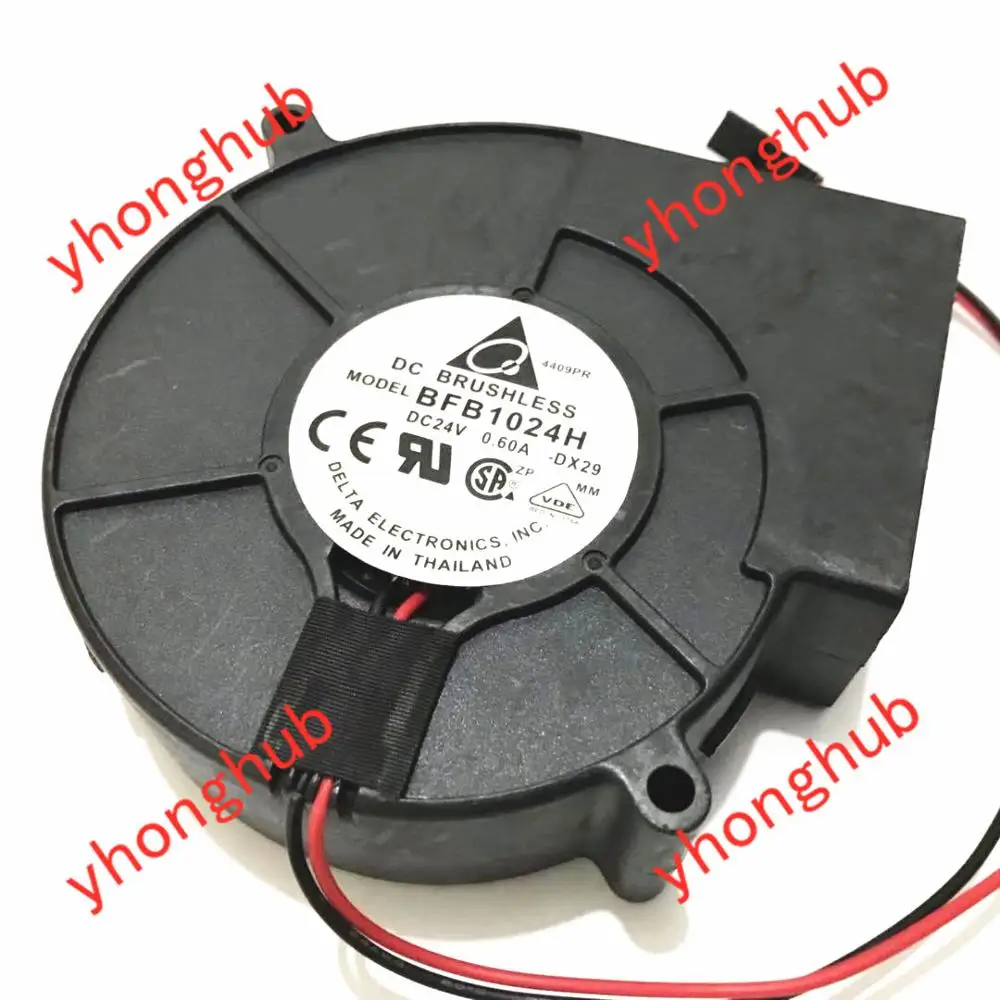 Вентилятор охлаждения сервера Detla Electronics BFB1024H DX29 постоянный ток 24 В 0 60 А 97x97x33 мм 2