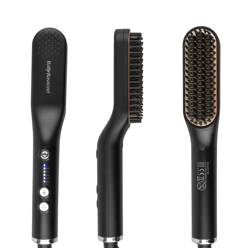 

Men's hair straightening comb Multifunctional styling comb, styling hair and beard comb, ceramic tempering hair straightener