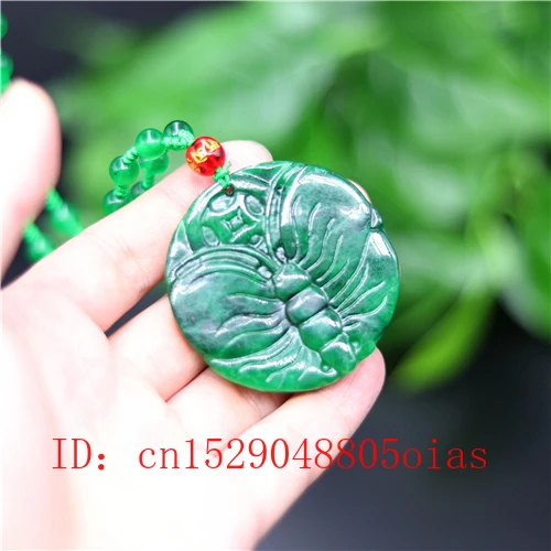 Natural Green A Emerald Jade Bat Pendant Butterfly Necklace Charm Jadeite Jewellery Fashion Carved Amulet Gifts for Women Men | Украшения и