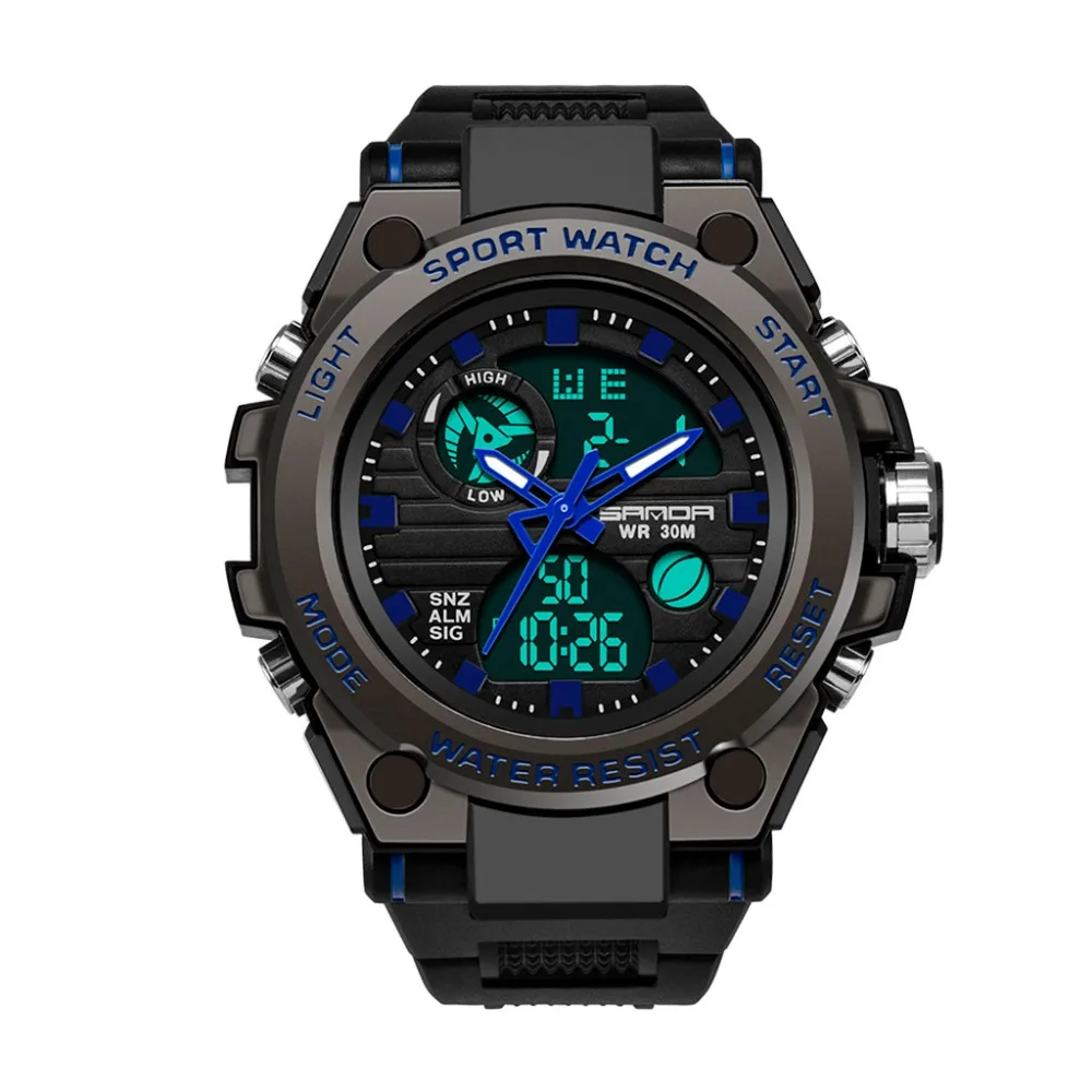 reloj мужские спортивные часы с двойным дисплеем Аналоговый Цифровой светодиодный электронный модные наручные часы reloj hombre erkek kol saati