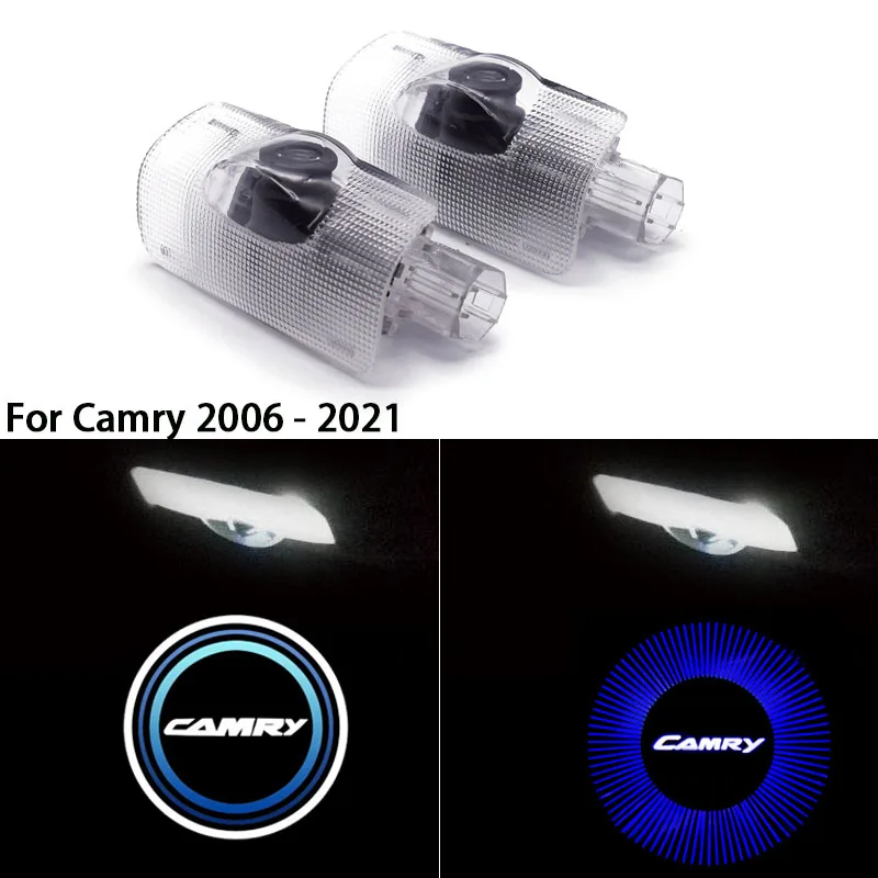 

2PCS LED Emblem Projector Lights For Camry 2006-2021 Car Door Replace Welcome Lights Dedicated Decoration Lamp Luces Accessories