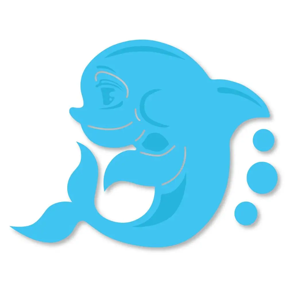 Милый Дельфин Скрапбукинг металлические режущие штампы для DIY фотоальбома