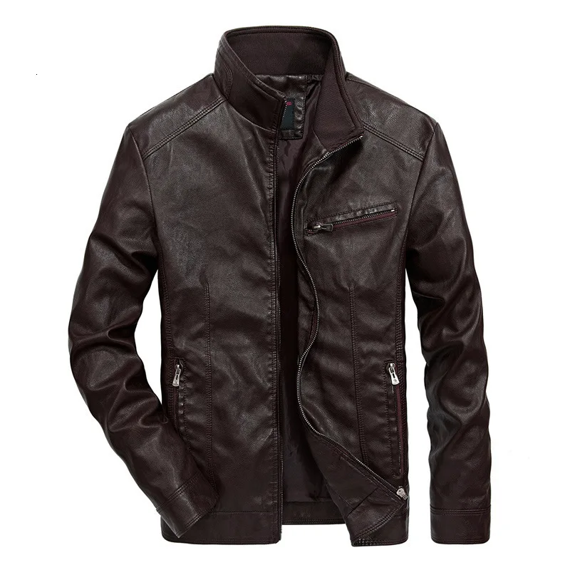 

FAKUNTN Youth Jacket Loose Coat Man Locomotive Increase Down Leather Clothing Leisure Time Youth Jacket Loose Coat