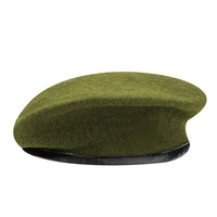 british military berets with leather sweatband adjustable mens army wool beret party hat
