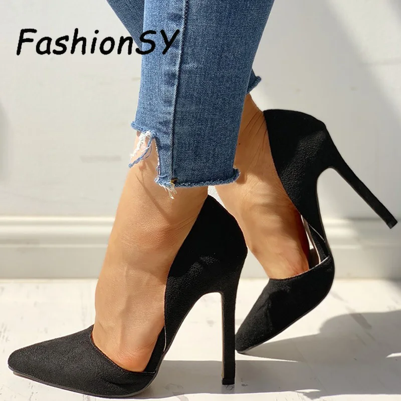 Туфли-лодочки на тонком высоком каблуке новые пикантные женские разноцветные