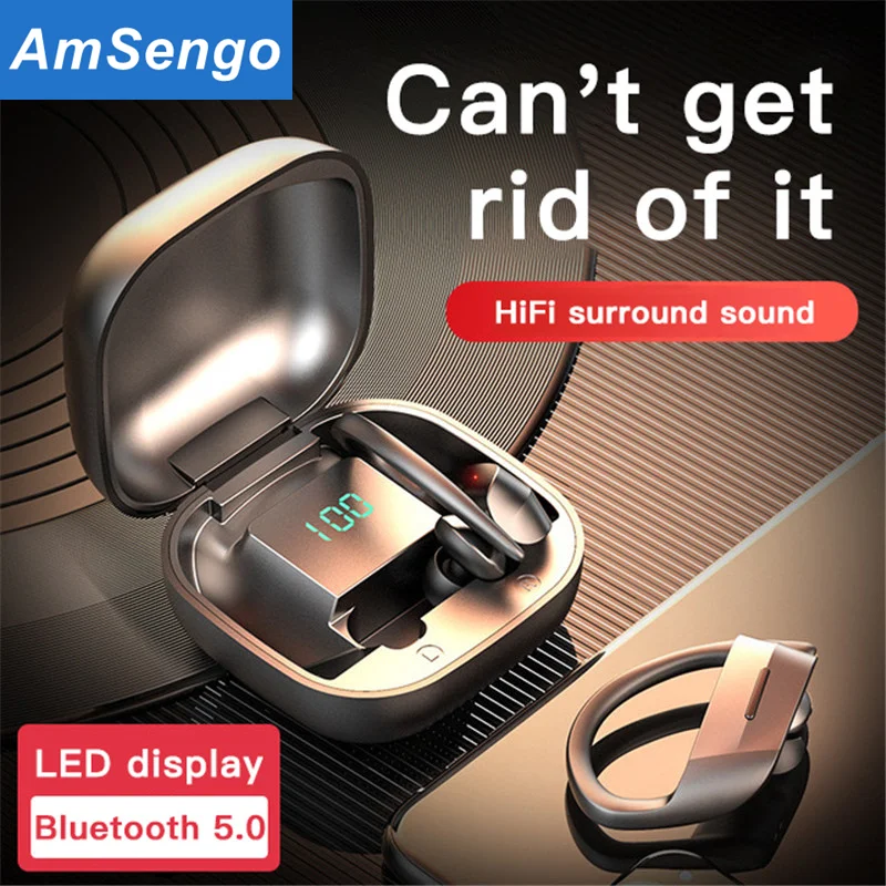 Для iPhone Samsung Huawei наушники Bluetooth 5 0 беспроводная гарнитура TWS Спортивная с ушным