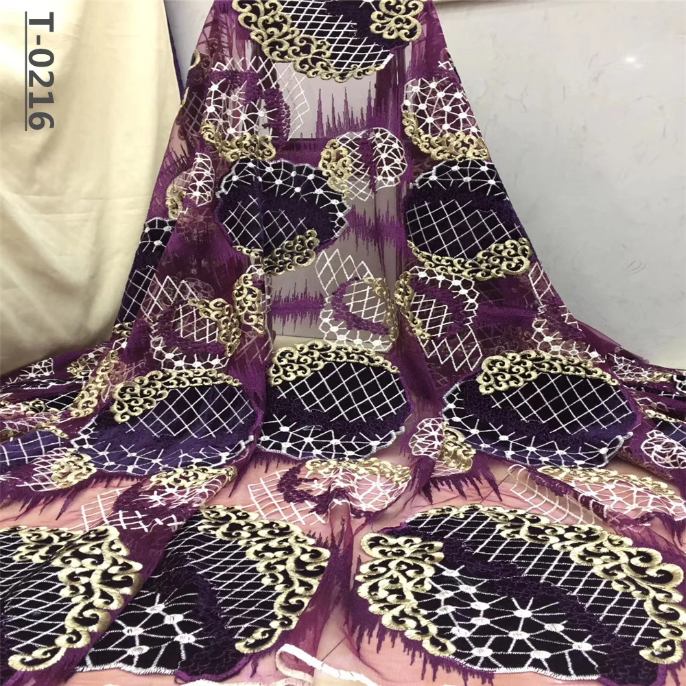 Королевская Синяя модная бархатная кружевная ткань высокого качества