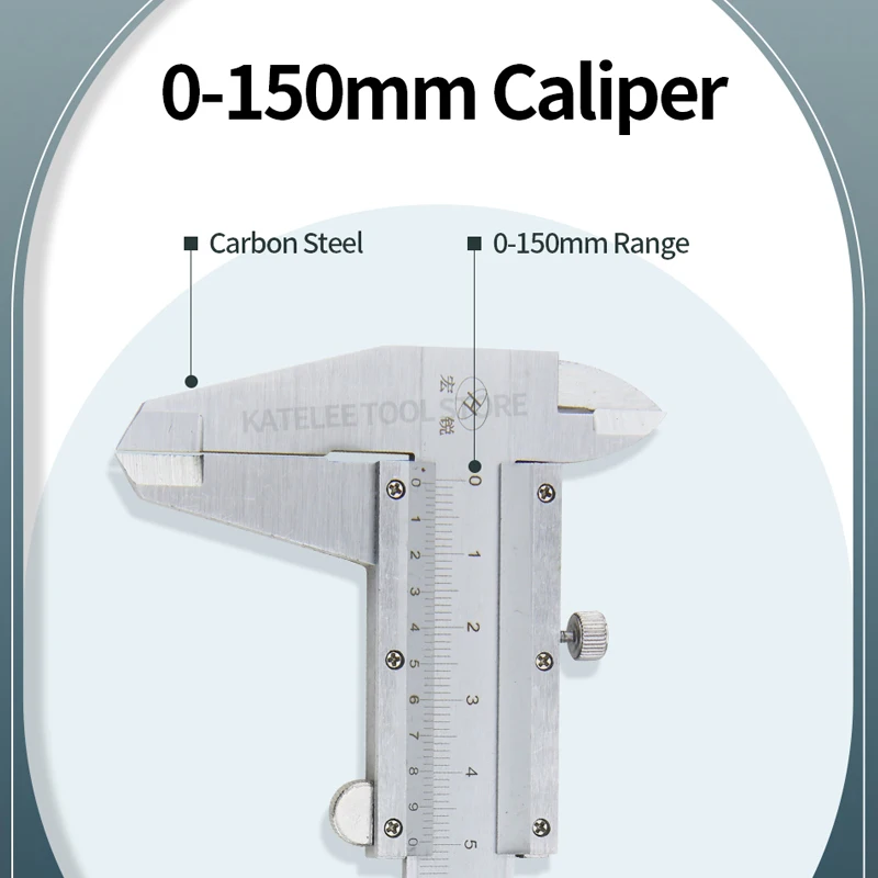 

Vernier Caliper High Precision Carbon Steel/Stainless Steel/Plastic Gauge Instrument Micrometer Depth Measuring Tools 0-150mm