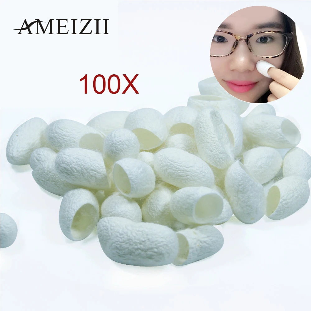 AMEIZII 100 шт./лот натуральный Шелкопряд для удаления черных точек очищающий