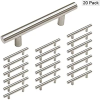 20pack cabinet handles brushed nickel drawer pulls cabinet hardware stainless steel kitchen cupboard handles cabinet door knobs