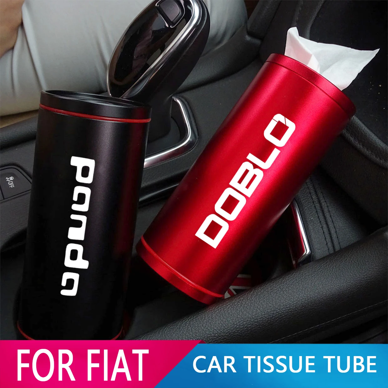 

Auto Tissue Boxes Car Cup Holder Cylinder Tissue Box For Fiat Albea ARGO BRAVO ducato FREEMONT STILO Siena 500 Siena MOBI PUNTO
