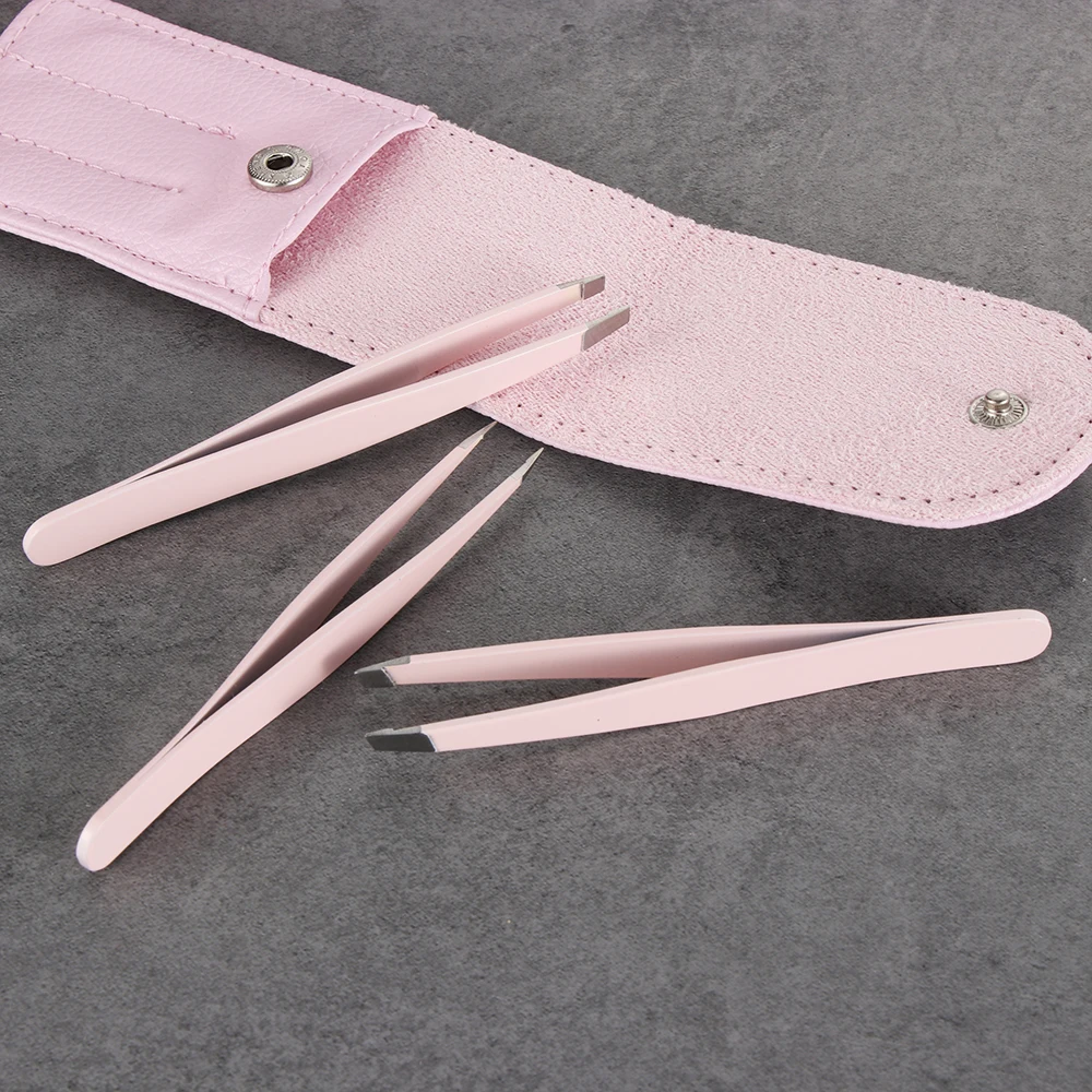 3 шт./компл. пинцет для бровей зажим накладных ресниц наконечник из нержавеющей