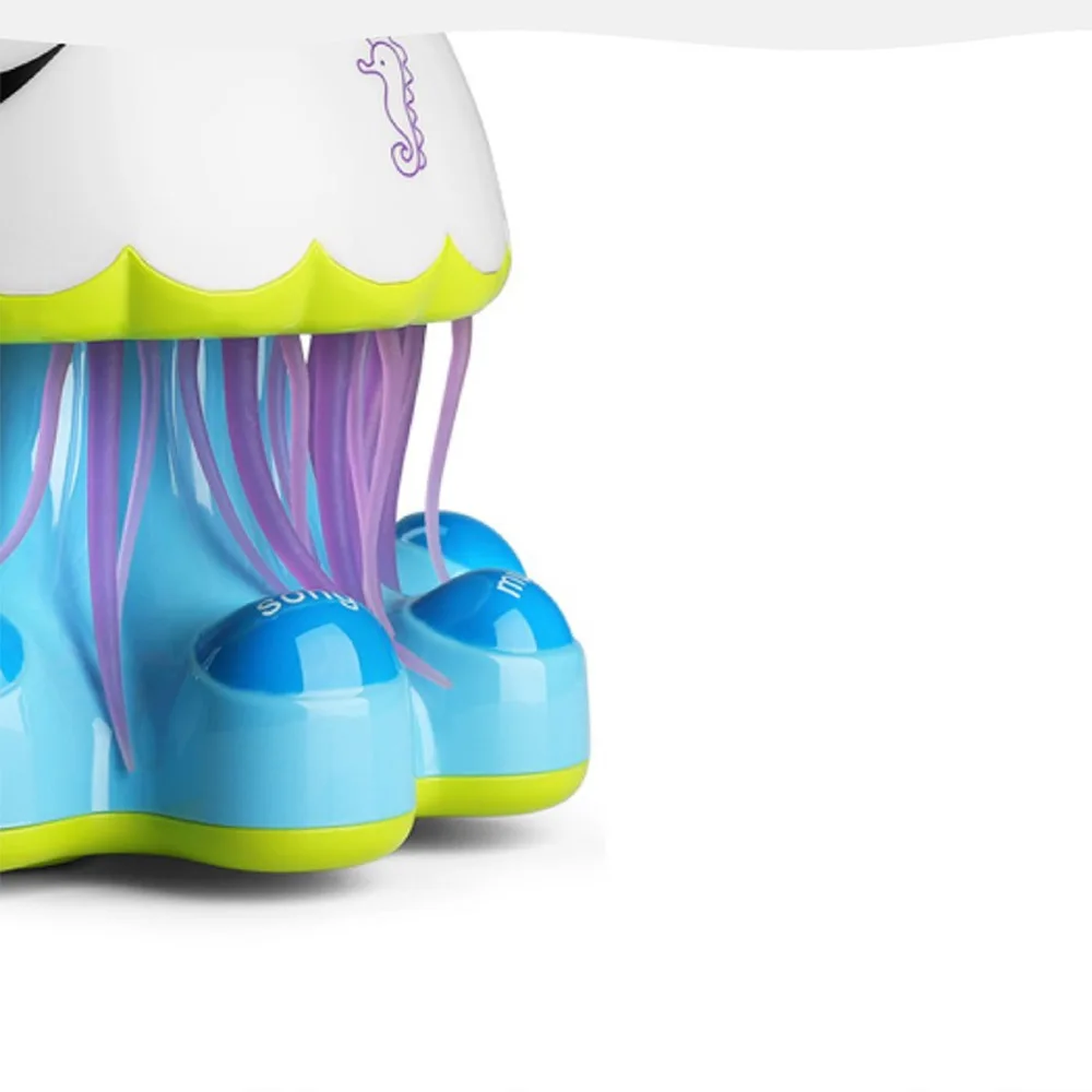 

Baby Infant Electronic Jellyfish Shape Light Music Story Telling Educational Toy Intelligent Robot with Universal Wheel