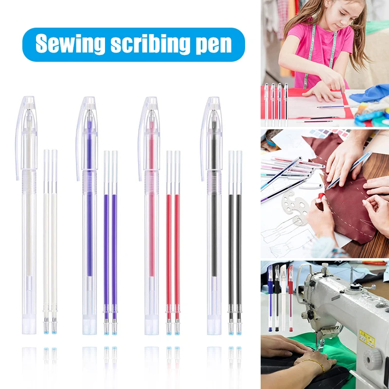 

High Heat Erasable Marking Pen Magic Secret Marker with Refill Ink for Fabric Leather Clothing Sewing LG66