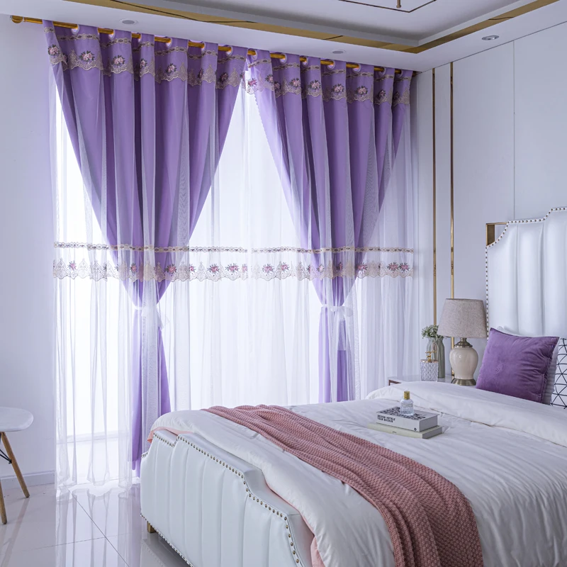 

New Simple Curtain Print Material Simple Solid Color Curtain Cute Creative Pink Bedroom Rideau Cuisine Home Decoration DI50CL