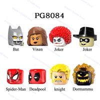8pcslot spiderman deadpool vixen dormammu joker building blocks bricks superhero dolls action figures toys children gifts