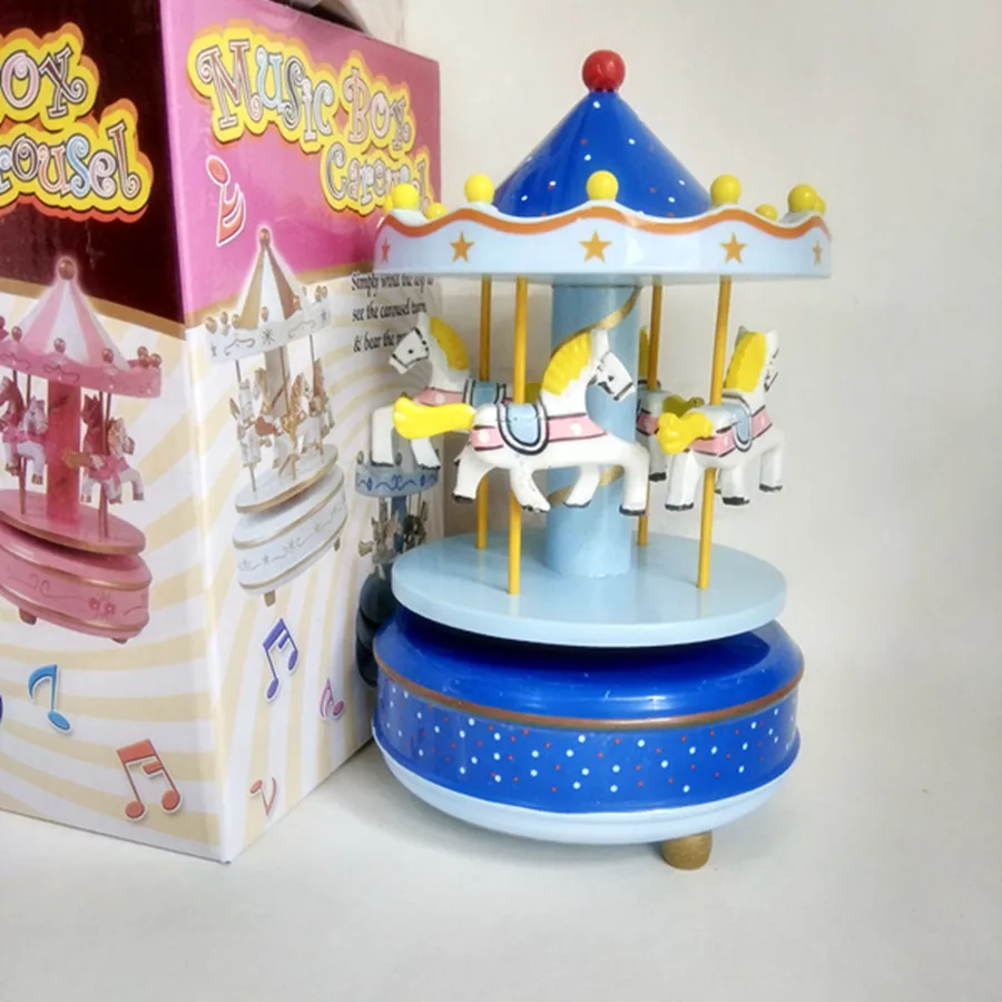 Круглые музыкальные шкатулки Merry-go-round, Геометрическая музыкальная декорация для детской комнаты, подарки унисекс, Деревянная Рождественская карусель, коробка для дома, декорация lf676