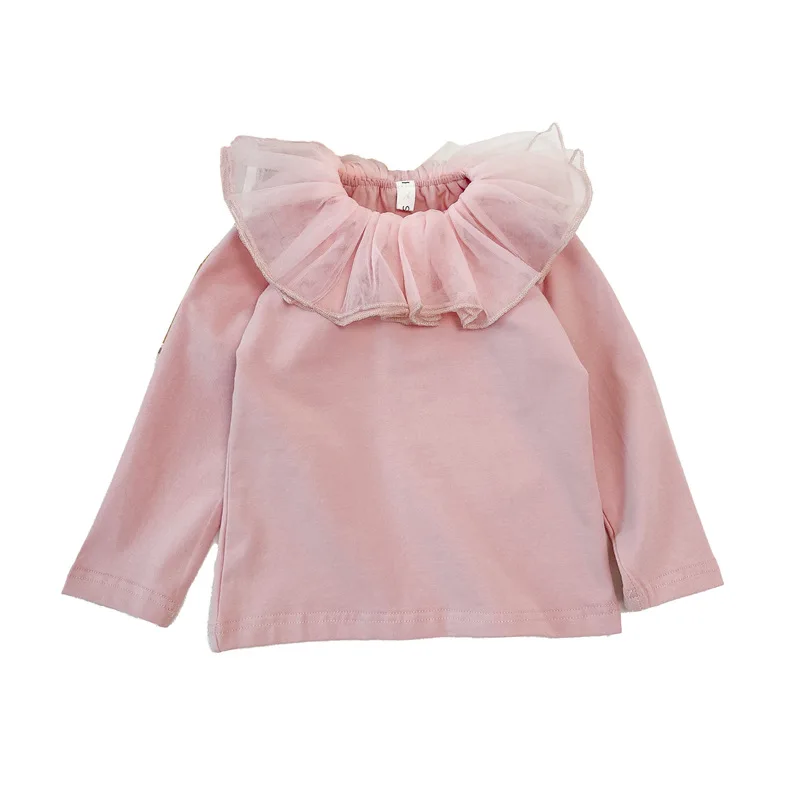

Infant Kids Baby Girls Tops Hoodie Long Sleeve Shirts Casual Spring Autumn Tops Clothing Lotus Leaf Collar Pullover for Kids