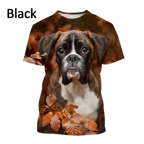 Лидер продаж, мужские 3D футболки-боксеры с собакой, модные милые животные с рисунком щенка, персонализированные повседневные футболки унисекс с коротким рукавом