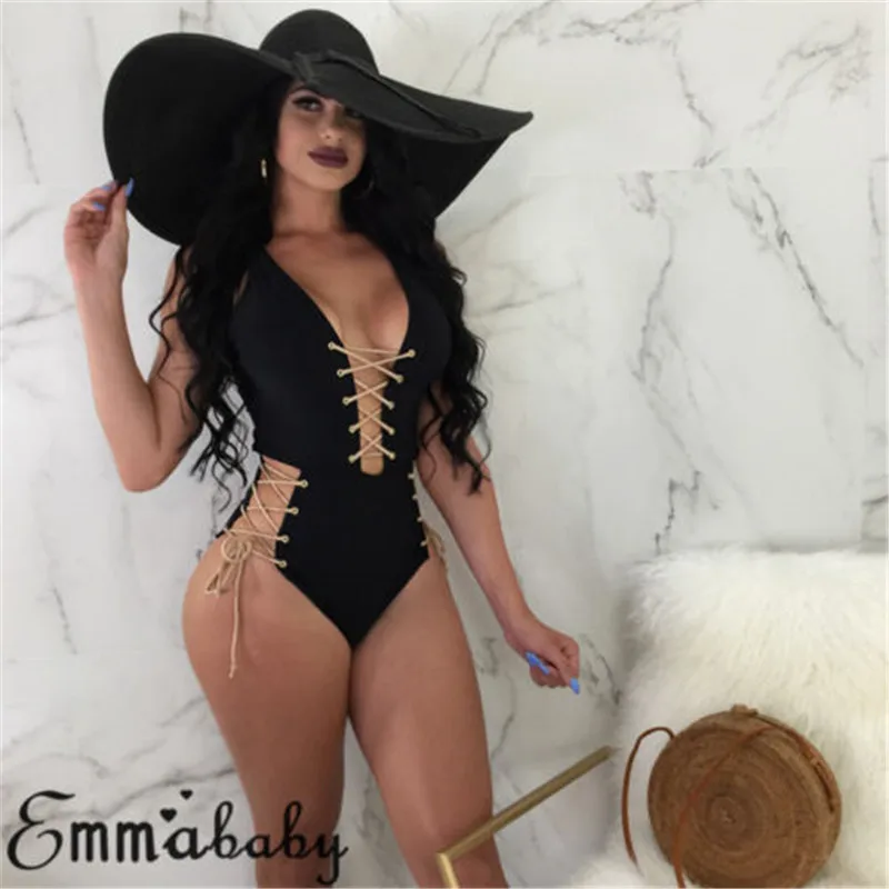 Летний женский сексуальный купальный костюм монокини с мягкими чашечками