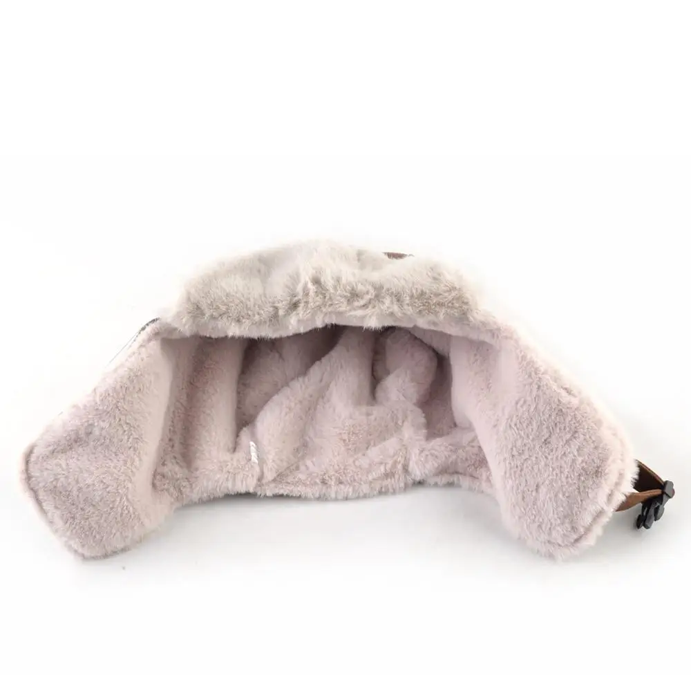 Шапка-бомбер с наушниками из искусственной кожи для мужчин и женщин русской зимы