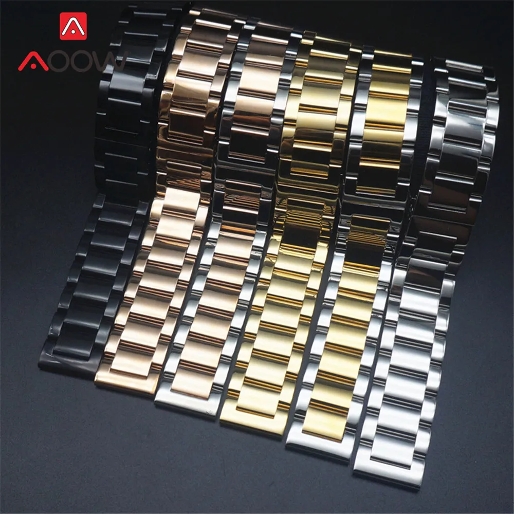 Ремешок из нержавеющей стали для наручных часов универсальный браслет с