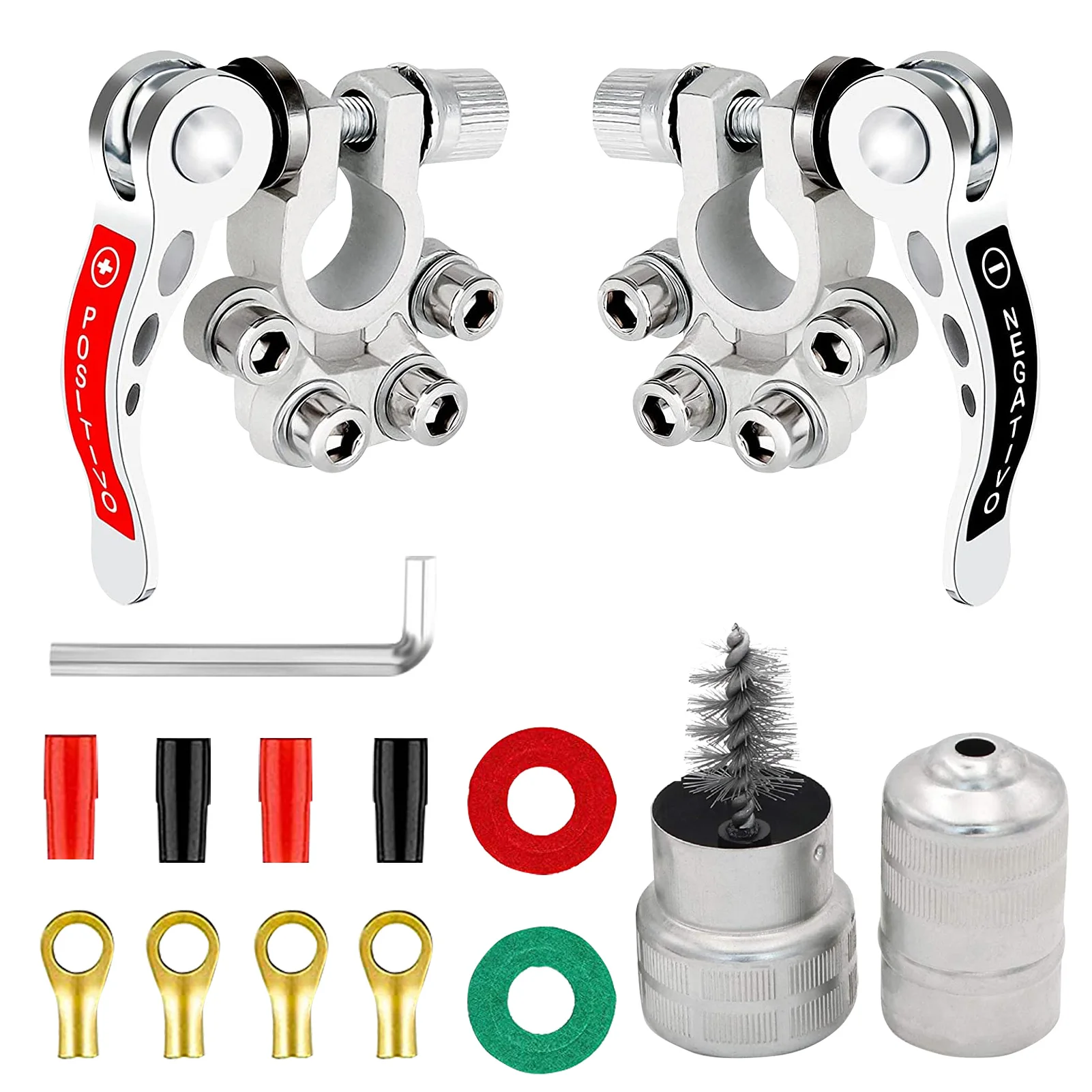 

Клеммные разъемы для аккумулятора, 2 шт., быстроразъемные разъемы для разных автомобильных аккумуляторов, замена положительной отрицательн...